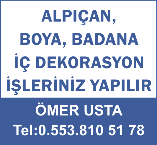 Alçıpan, Boya, Badana, İç Dekorasyon işleriniz yapılır. Ömer Usta Tel: 0.553 810 51 78